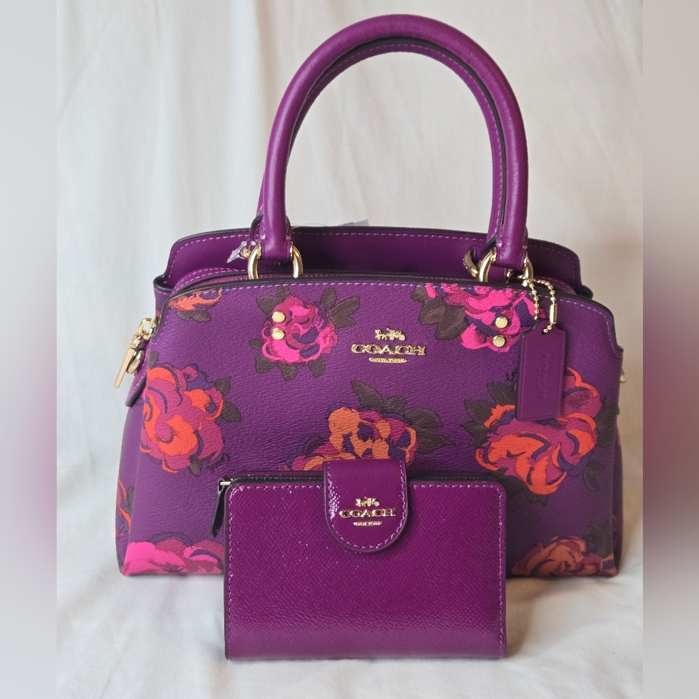 NWT Coach Mini Lillie Carryall With Jumbo Floral Print CF327 - Picture 13 of 13